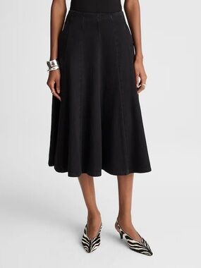 Madewell Airy Denim Circle Skirt in Hanne Wash Size 27